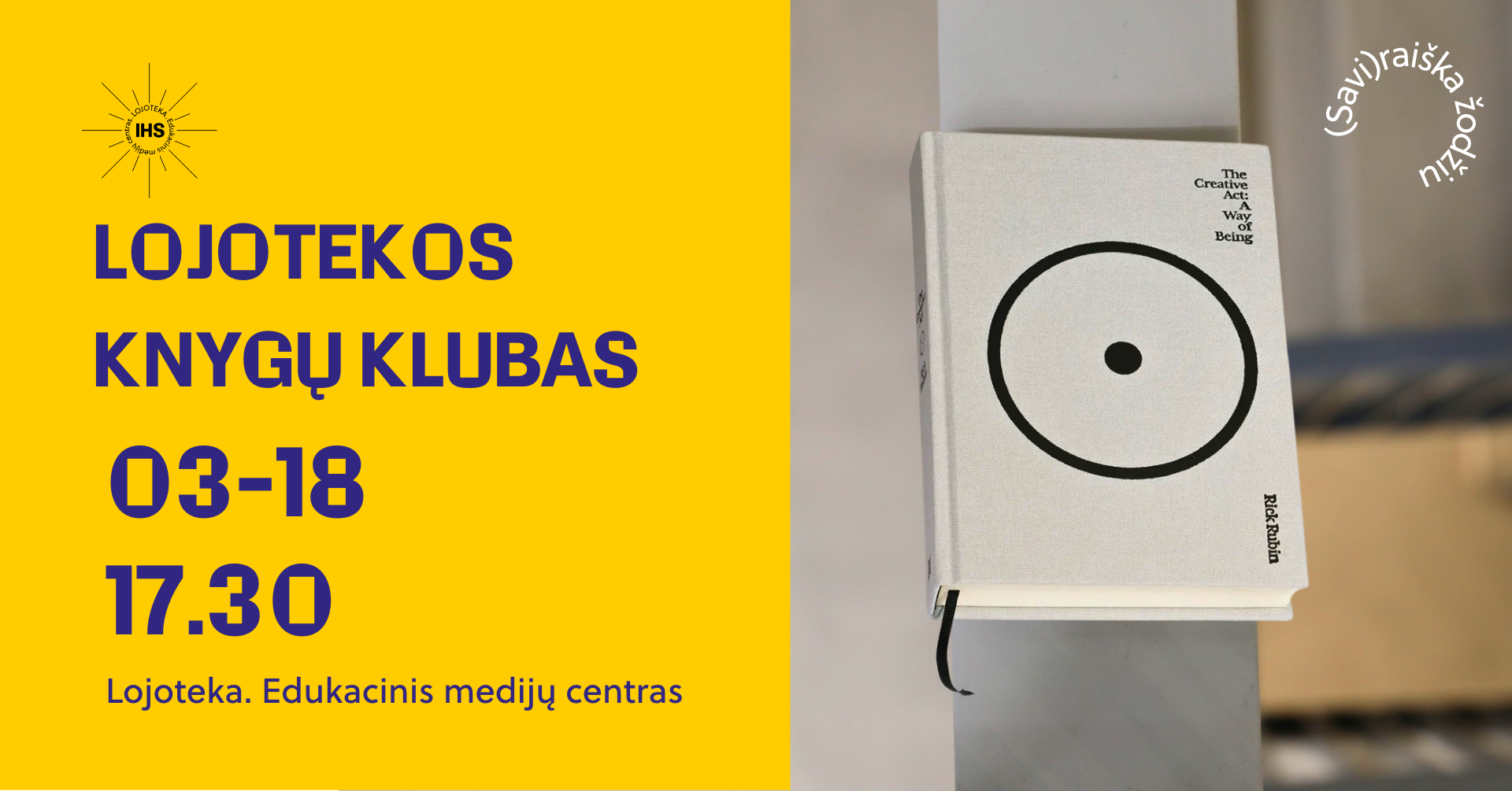 Lojotekos knygų klubo susitikimas | Rick Rubin „Kūryba. Būdas būti“